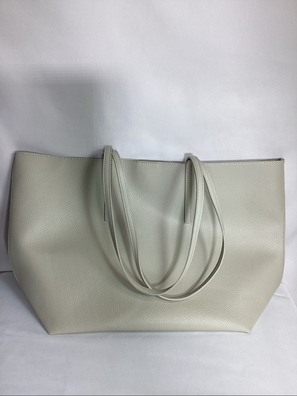 NWOT MANGO Large Tote Bag in Beige - Picture 4 of 11